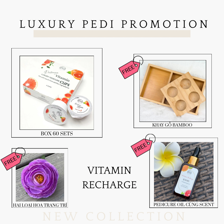 4 STEP PEDICURE SET IN CUPS