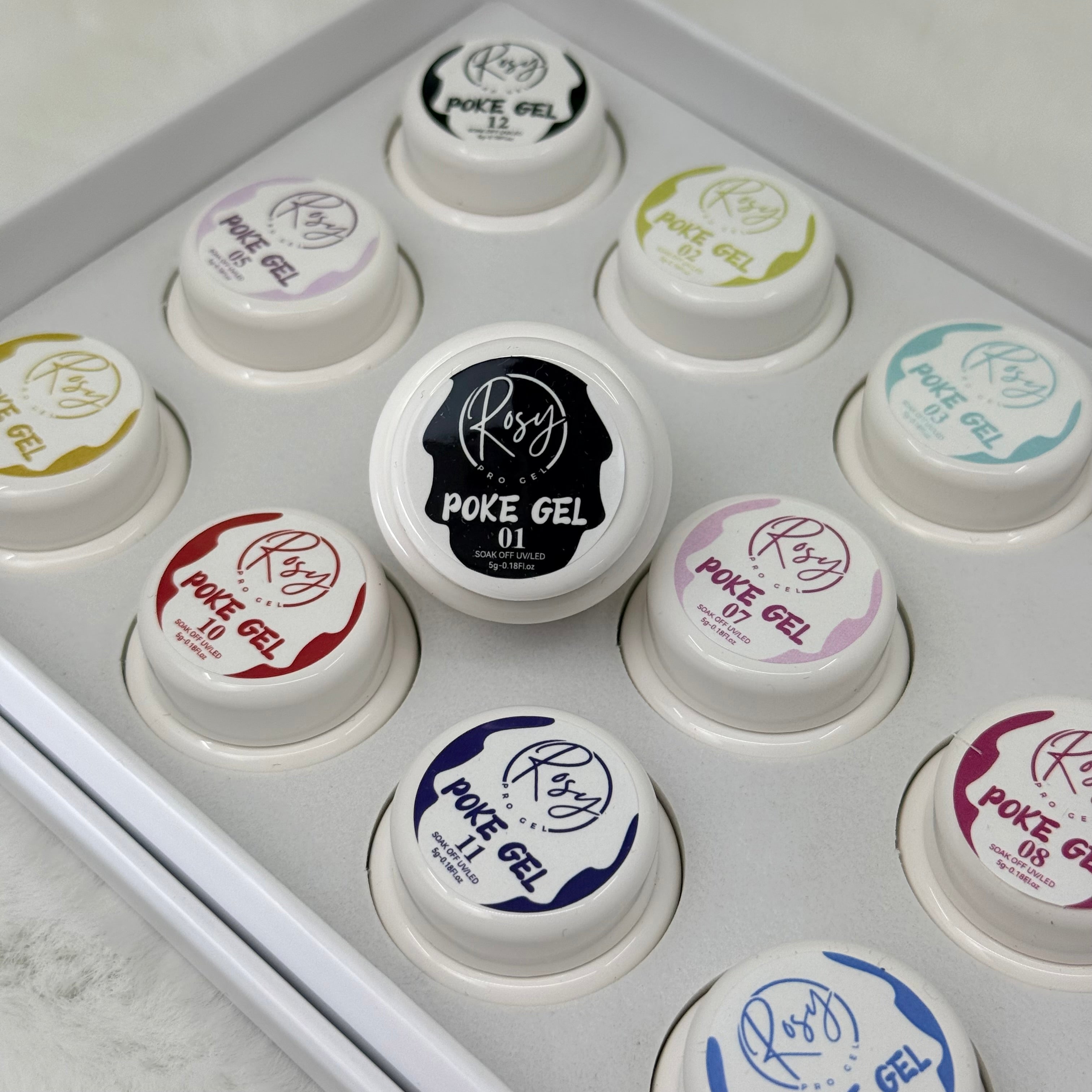 Set poke gel 12 màu + poke gel base