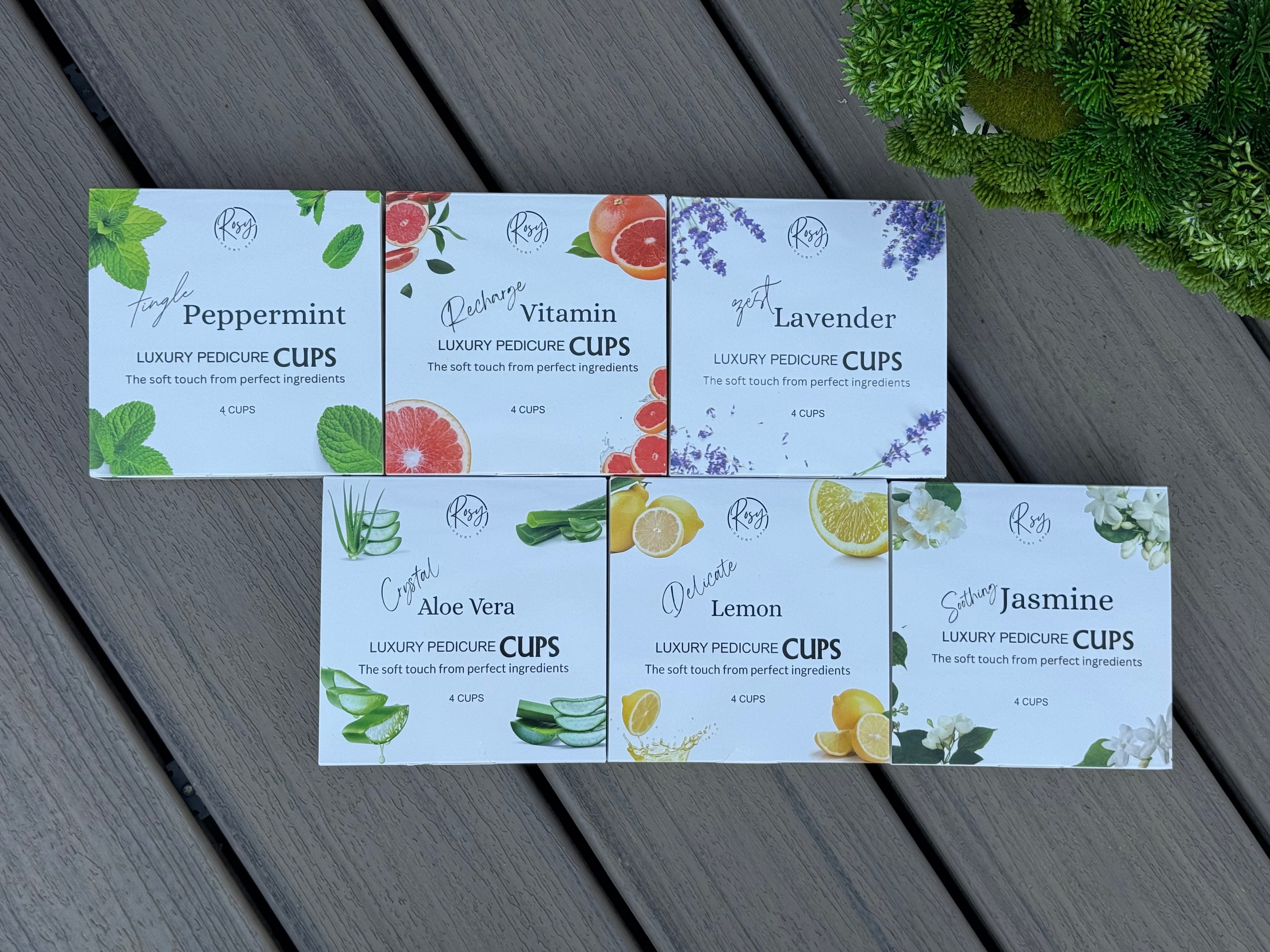 4 STEP PEDICURE SET IN CUPS