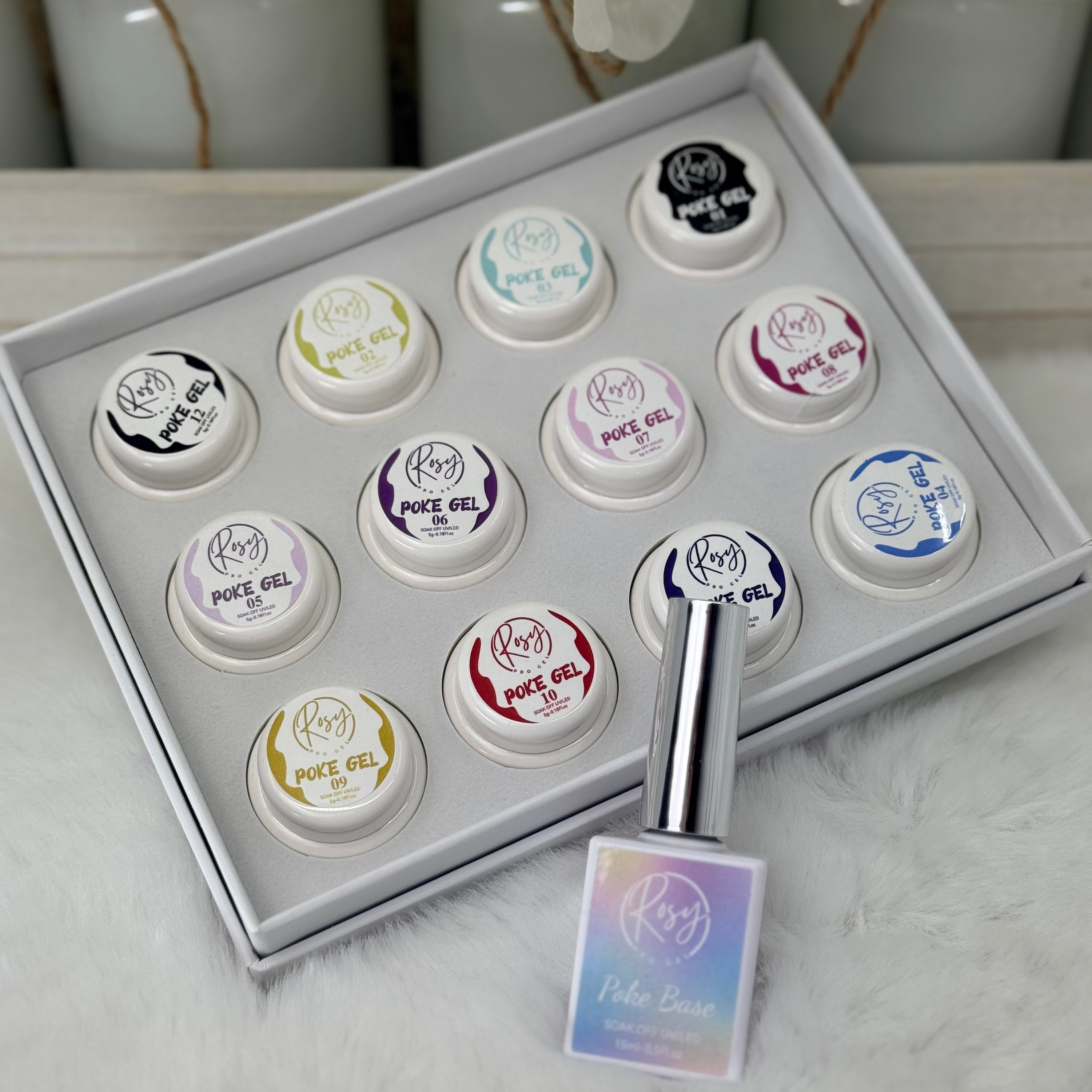 Set poke gel 12 màu + poke gel base