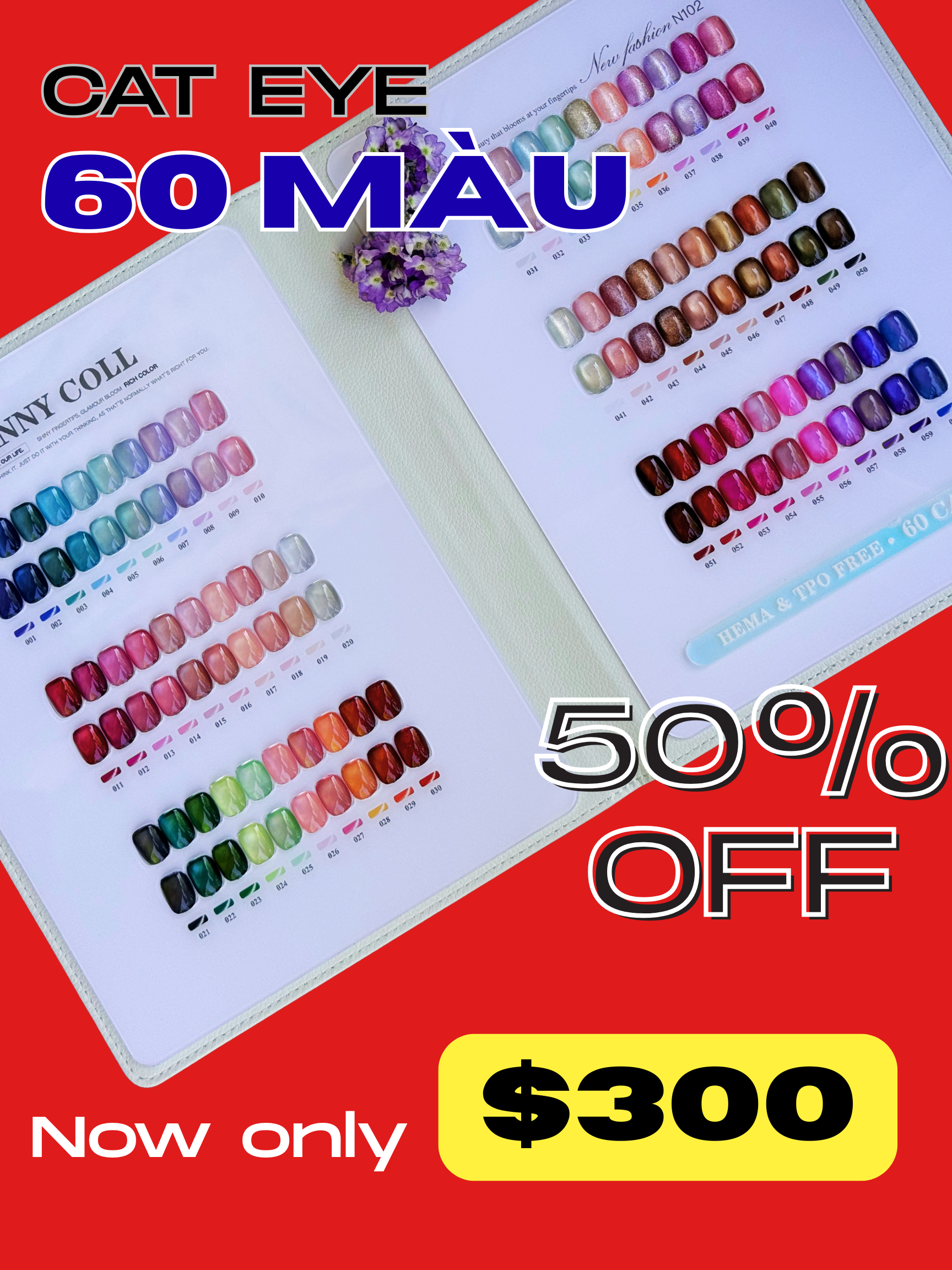 July 4th Deal - Set Cat Eye 60 Màu